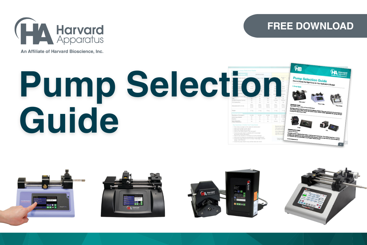 Free download: Pump Selection Guide - Harvard Apparatus - Pump 11 Elite, PHD ULTRA, Pump 33 DDS, and more syringe pumps and peristaltic pumps